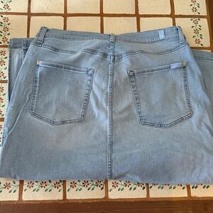 7 for all Mankind denim midi skirt